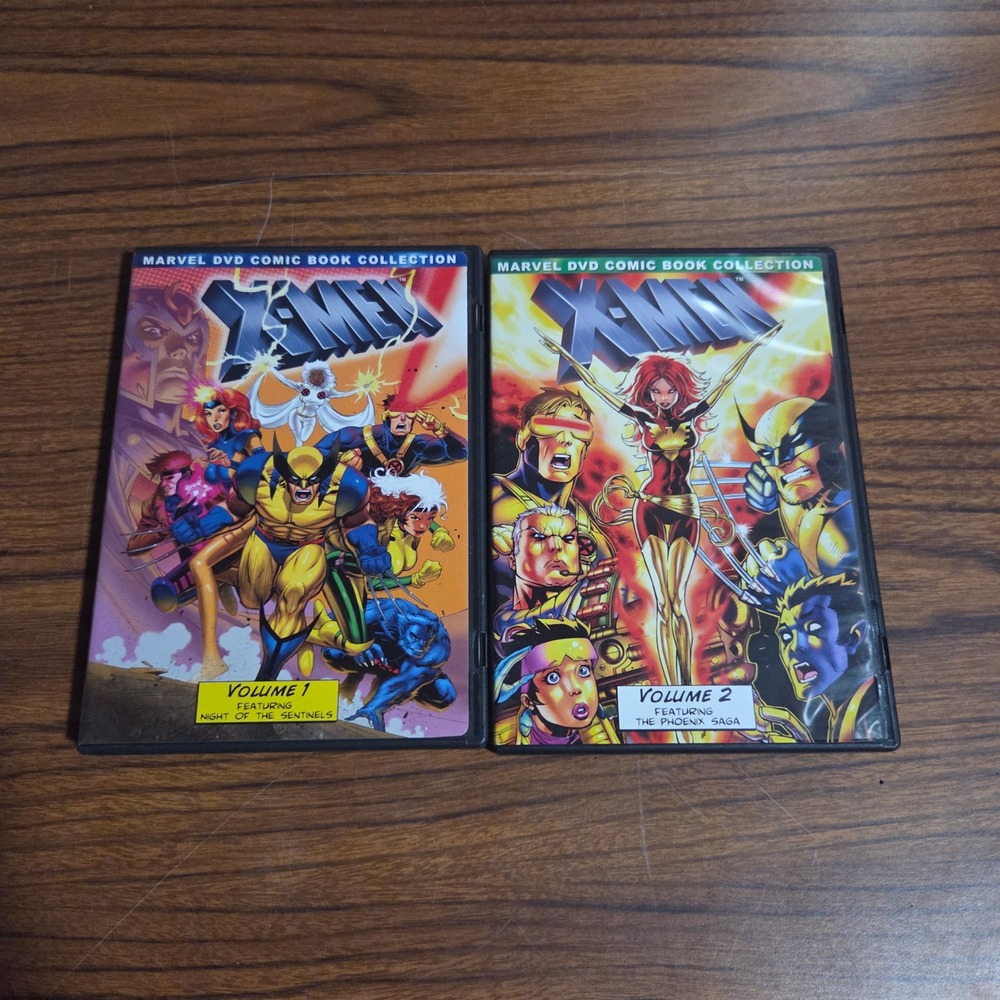 Marvel X-Men Animated Series DVD Comic Book Collection Volume 1 & 2 Set